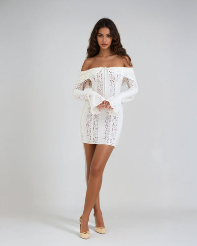 Tessa - Midi Spitzenkleid