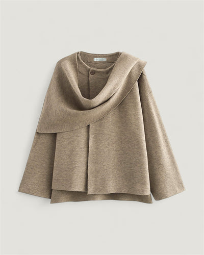 Kurzer Mantel mit Schal